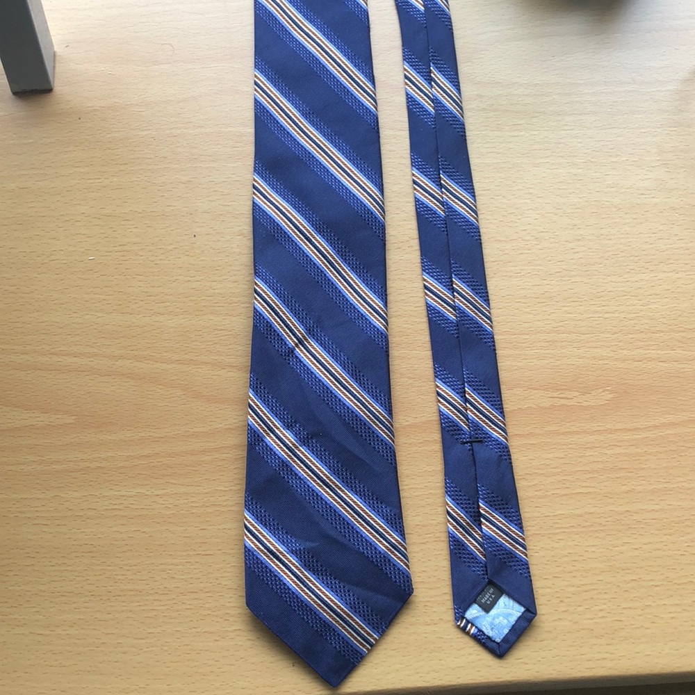 Blue striped tie